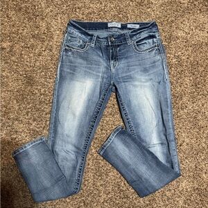 Daytrip Blue Skinny Jeans Distressed Denim